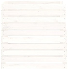 vidaXL Κομποστοποιητής Λευκός 80 x 80 x 78 εκ. από Μασίφ Ξύλο Πεύκου