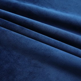 Κουρτίνες Συσκότ. Γάντζοι 2 τεμ. Σκούρο Μπλε 140x175 εκ Βελούδο - Μπλε