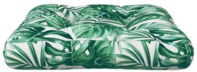Μαξιλάρι Παλέτας Φύλλα 60 x 60 x 12 εκ. Υφασμάτινο - Πράσινο