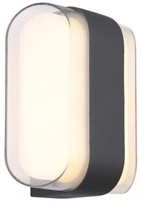 Απλίκα Φωτιστικό Τοίχου LED 12W Ανθρακί IP54 1133Lm Plixon 34315 Globo Lighting-34315-Ανθρακί 34315