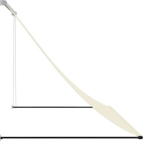 vidaXL Τέντα Συρόμενη Κρεμ 200 x 150 εκ. από Ύφασμα και Ατσάλι