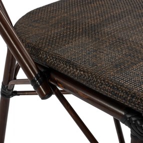 Καρέκλα PRETORIA C5718 Μεταλλική Bamboo Look Καφέ 54x62x89 εκ. 54x62x89 εκ.