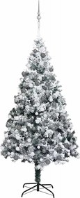 vidaXL Τεχνητό Χριστουγεννιάτικο Δέντρο με 300 LED Λευκό 180 cm
