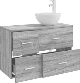 vidaXL Σετ Επίπλων Μπάνιου 2 pcs Γκρι Sonoma Επεξεργασμένο Ξύλο