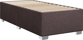 vidaXL Κρεβάτι Boxspring με Στρώμα Σκούρο Καφέ 80x200 εκ. Υφασμάτινο