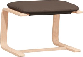 vidaXL Πολυθρόνα Relax Σκούρο Καφέ Υφασμάτινη με Υποπόδιο