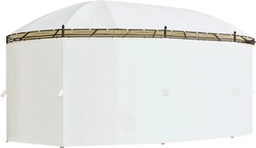 vidaXL Κιόσκι Λευκό Κρεμ 530 x 350 x 265 εκ.