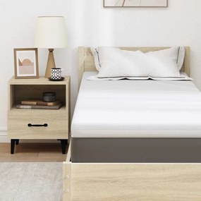 vidaXL Στρώμα επικάλυψης Λευκό 200 x 200 x 7 εκ. Υφασμα Jacquard