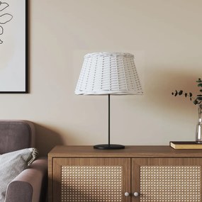 vidaXL Καπέλο Φωτιστικού Λευκό Ø50x30 εκ. από Wicker