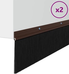 vidaXL Σφραγίδες πόρτας με βούρτσες που προσαρτώνται 2 τμχ. 100 cm