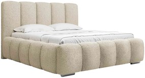 Επενδυμένο κρεβάτι Wizko-Beige-180 x 200