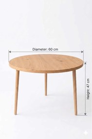 Τραπεζάκι Σαλονιού Sapphire Δρυς LONU 60x47