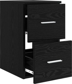 vidaXL Ντουλάπι Μπάνιου Ενδιάμεσο Μαύρη Δρυς 30 x 44,5 x 50 εκ.