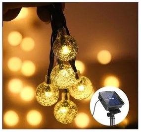 30 Λαμπάκια LED Θερμό Λευκό Ηλιακά σε Σειρά με Προγράμματα