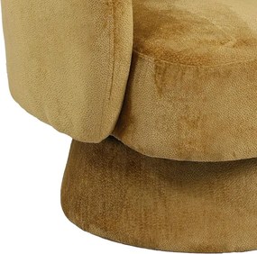 Πολυθρόνα περιστρεφόμενη Kreslo ύφασμα σε μελί απόχρωση 78x81x77εκ 78x81x77 εκ.