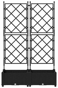 vidaXL Κηποτινάκι με Τρέλα Μαύρο 80 x 40 x 125.5 εκ. PP