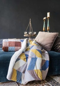 Amo la Casa Ισοθερμική Κουβέρτα Προβατάκι Υπέρδιπλη 200Χ250 - Aspen Μπλε/Κίτρινο