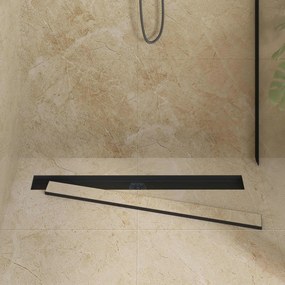 vidaXL Σιφόνι ντους 2-σε-1 με 360° σιφόνι Μαύρο 90 cm