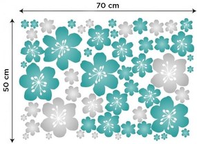 Διακοσμητικά αυτοκόλλητα τοίχου λουλούδια - 50x70