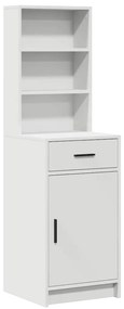 vidaXL Σετ Τραπεζιού Μακιγιάζ με ράφι 3 pcs Λευκό 78.5 x 41 x 135 εκ