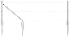 vidaXL Στύλος Περιφράξεων 7 pcs Ασημί Ατσάλι