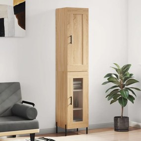vidaXL Μπουφές Sonoma δρυς 34,5 x 34 x 180 εκ. από Επεξεργασμένο Ξύλο