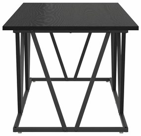 vidaXL Τραπέζι Καφέ Μαύρο Δρυς 100x50x40 εκ. Φτιαγμένο από ξύλο και μέταλλο
