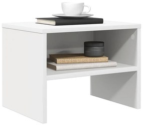 vidaXL Κομοδίνο Λευκό 40 x 30 x 30 εκ. από Επεξ. Ξύλο