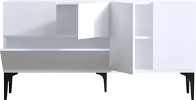 Μπουφές Λευκό / Μαύρο GLISE 150x35x75