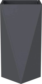 vidaXL Γλάστρα 2 pcs Ανθρακί 40 x 40 x 75 cm Ατσάλι