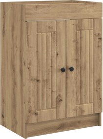 vidaXL Ντουλάπι κάτω από τον νιπτήρα Artisan Δρυς 56 x 37,5 x 81 εκ