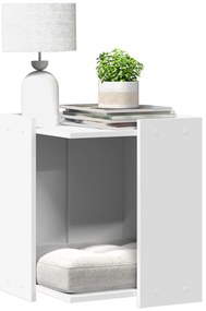 vidaXL Τουαλέτα Γάτας Περίφραξη Λευκό 42x42x51 εκ. Επεξεργασμ. Ξύλο