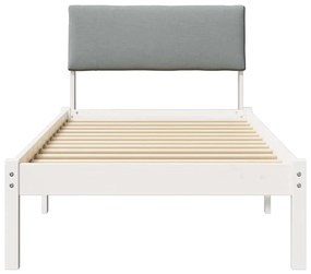 vidaXL Σκελετός Κρεβατιού Λευκό και ανοιχτό γκρι 80 x 200 cm