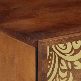 vidaXL Κομοδίνο καφέ μελί 40 x 33 x 46 εκ. Μασίφ ξύλο μάνγκο
