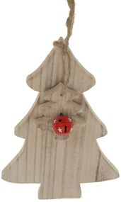 Χριστουγεννιάτικο Ξύλινο Στολίδι Δεντράκι 19cm 233077b