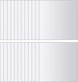 vidaXL Πλακάκια Καθρέφτη Τετράγωνα 48 τεμ. από Γυαλί