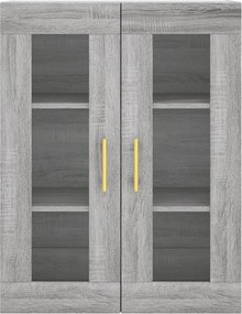vidaXL Ντουλάπι Γκρι Sonoma 69,5 x 34 x 180 εκ. Επεξεργασμένο Ξύλο