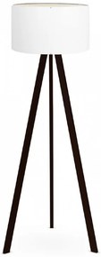 Φωτιστικό δαπέδου Rosling Megapap Mdf/ύφασμα Pvc χρώμα μαύρο - λευκό 38x38x140εκ.