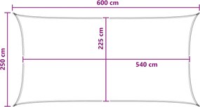 vidaXL Ικανότητα Σκίασης Ανθρακί 2,5 x 6 μ HDPE
