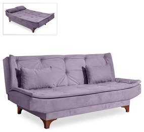 0234427 Καναπές - κρεβάτι Lucas Megapap τριθέσιος υφασμάτινος χρώμα γκρι 190x85x85εκ. Ύφασμα, 1 Τεμάχιο