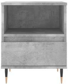 vidaXL Κομοδίνα 2 τεμ. Γκρι Σκυροδέματος 40x35x50 εκ. Επεξεργ. Ξύλο
