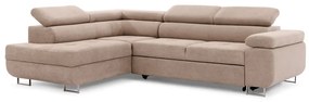 Γωνιακός καναπές Κρεβάτι Annabelle L, με αποθηκευτικό χώρο, μπέζ 270x98x200cm-Αριστερή γωνία-BOG3255