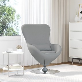 vidaXL Πολυθρόνα Αυγού Light Grey Fabric