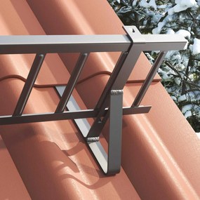 vidaXL Υποστήριξη Φράχτη Χιονιού Ανθρακί 29,5 x 3 x 34,5 εκ Ατσάλι