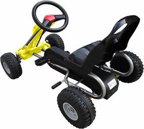 vidaXL Go Kart με Πετάλια Κίτρινο