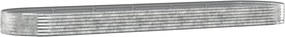 vidaXL Ζαρντινιέρα Ασημί 523x140x36 εκ. Γαλβανισμένος χάλυβας