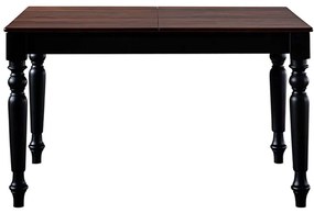 Τραπέζι Επεκτεινόμενο Albero 117FRF1114 120/160x80x77cm Walnut-Black Mdf,Ξύλο
