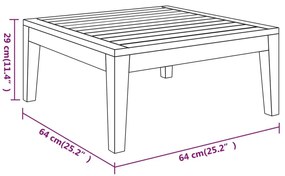 Σαλόνι Κήπου Σετ 3 Τεμαχίων Ξύλο Ακακίας &amp; Σκ. Γκρι Μαξιλάρια - Γκρι