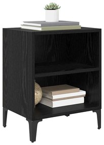 vidaXL Κομοδίνο 2 pcs Μαύρη δρυς 40 x 30 x 50 cm Επεξεργασμένο ξύλο