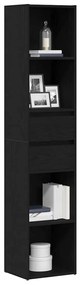 vidaXL Βιβλιοθήκη Μονάδα Μαύρο Δρυς 36x30x171 εκ Επεξεργασμένο ξύλο